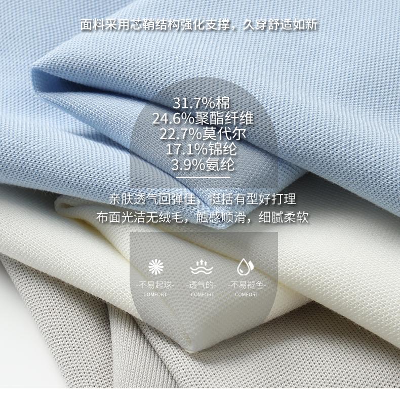 GS82057#复合棉 五种成分混纺 220G Polo衫 细节展示 启虎