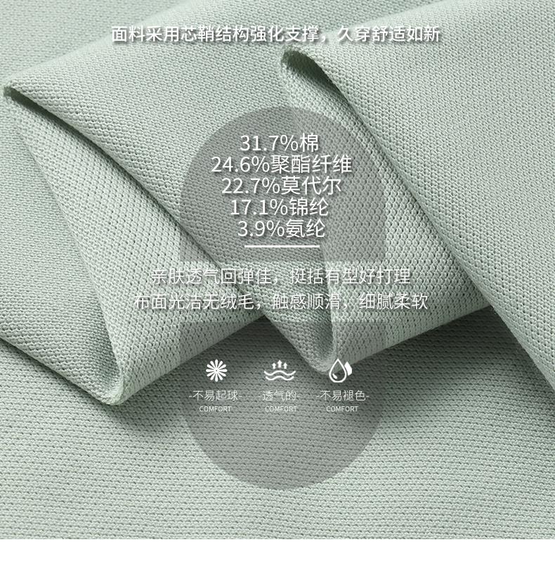 GS82056#复合棉 五种成分混纺 220G Polo 衫定制 细节展示 第2张
