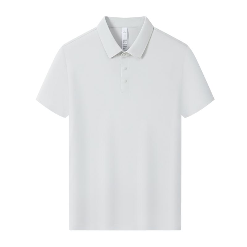 WF83033#可隆功能锦 冰丝科技面料 180G 冰川灰 Polo 衫定制